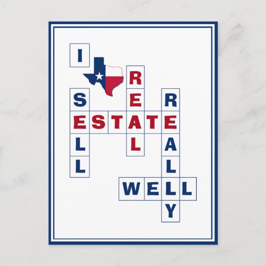 TEXAS Real Estate Realtor Briefkaart (Voorkant)