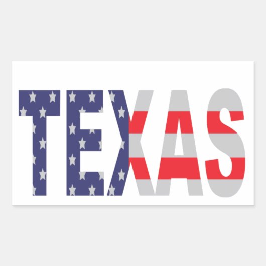Texas Rechthoekige Sticker (Voorkant)