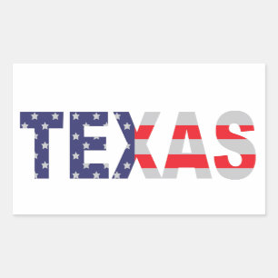 Texas Rechthoekige Sticker