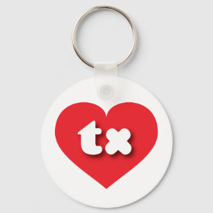 Texas red hart - Ik hou van tx Sleutelhanger