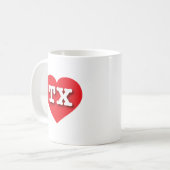 Texas Red Heart - Ik hou van TX Koffiemok (Voorkant links)