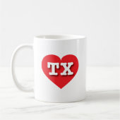 Texas Red Heart - Ik hou van TX Koffiemok (Links)