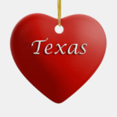Texas Red Heart Keepomwille Ornament (Voorkant)