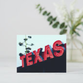 Texas Red Neon Lights Verenigde Staten Briefkaart (Staand voorkant)
