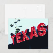 Texas Red Neon Lights Verenigde Staten Briefkaart (Voorkant / Achterkant)