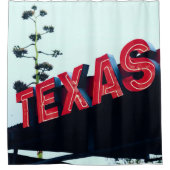 Texas Red Neon Lights Verenigde Staten Douchegordijn (Voorkant)