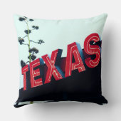Texas Red Neon Lights Verenigde Staten Kussen (Achterkant)