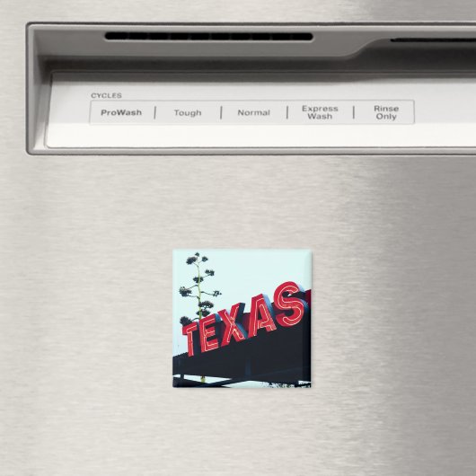 Texas Red Neon Lights Verenigde Staten Magneet (Insitu (Vaatwasser))