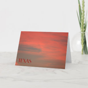 TEXAS Red Sky Note Kaart