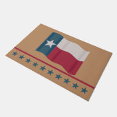 Texas Red White Blue Lone Star Flag Tan Deurmat (Schuin)