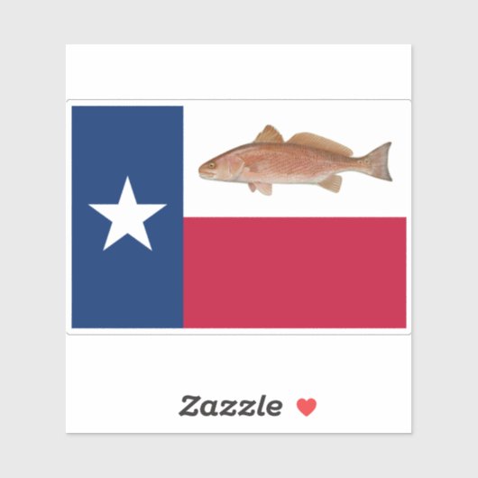 Texas Redfish Flag Sticker (Vel)