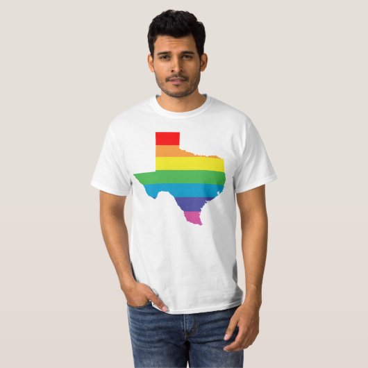 texas regenboog t-shirt (Voorkant volledig)