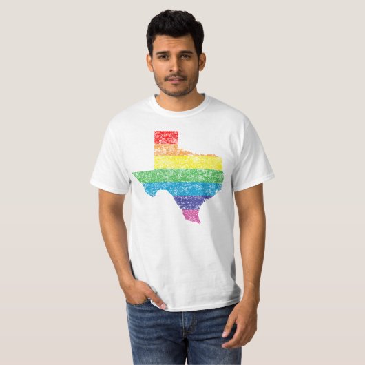 texas regenboog t-shirt (Voorkant volledig)