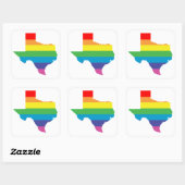 texas regenboog vierkante sticker (Vel)