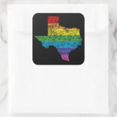 texas regenboog vierkante sticker (Tas)