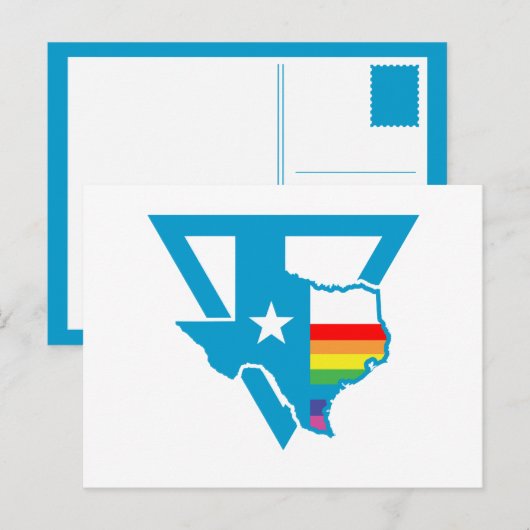 texas regenboogdriehoek briefkaart (Voorkant / Achterkant)