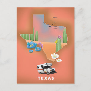 Texas reisposter briefkaart