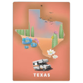 Texas reisposter klembord (Achterkant)