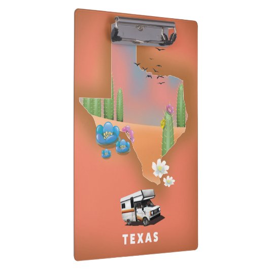 Texas reisposter klembord (Rechts)