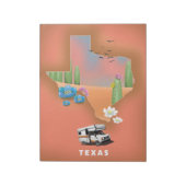 Texas reisposter notitieblok (Linkerzijde)