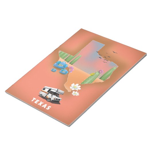 Texas reisposter notitieblok (Schuin)