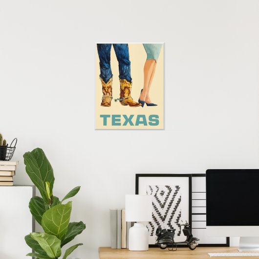 Texas reisposter poster (Thuiskantoor)