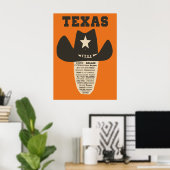 Texas reisposter poster (Thuiskantoor)
