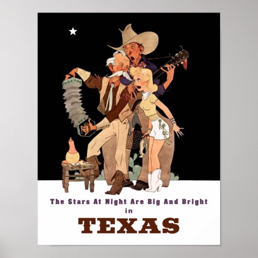 Texas reisposter poster (Voorkant)