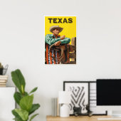 Texas Reisposter Poster (Thuiskantoor)