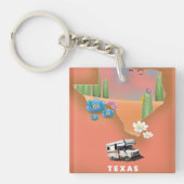 Texas reisposter sleutelhanger (voorkant)