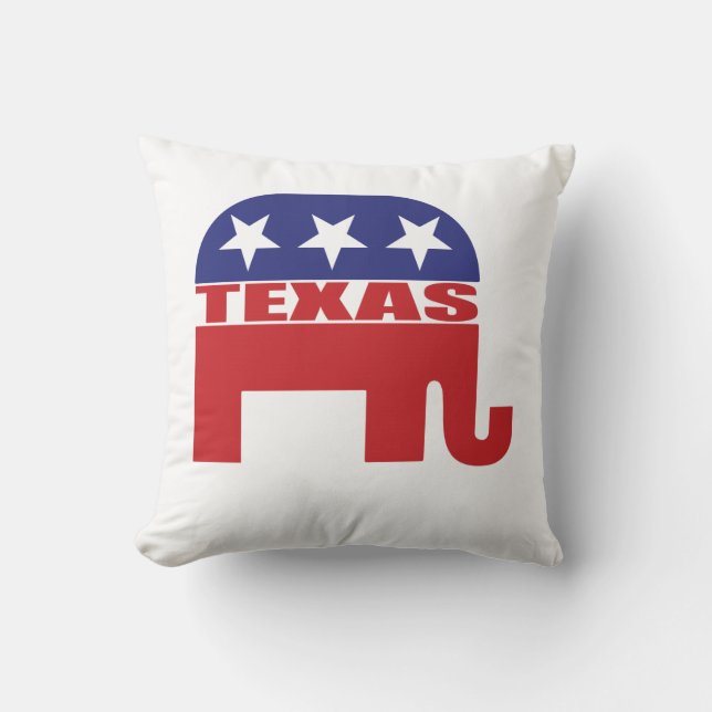 Texas Republican Elephant Kussen (Voorkant)