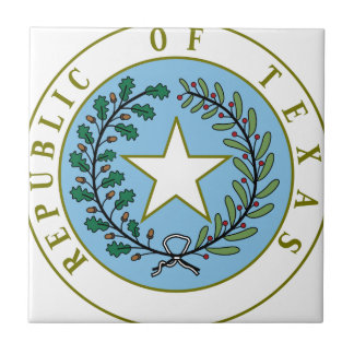 Texas (Republiek Texas Seal Color) Tegeltje