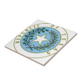Texas (Republiek Texas Seal Color) Tegeltje (Zijkant)