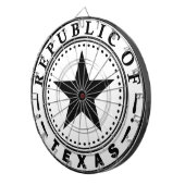 Texas (Republiek Texas Seal) Dartbord (Voorkant Rechts)