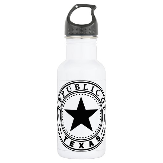 Texas (Republiek Texas Seal) Waterfles (Voorkant)