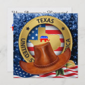 Texas Republikeinse Patriottische Uitnodiging - sr (Voorkant / Achterkant)