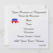 Texas Republikeinse Patriottische Uitnodiging - sr (Achterkant)