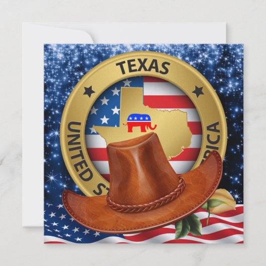 Texas Republikeinse Patriottische Uitnodiging - sr (Voorkant)