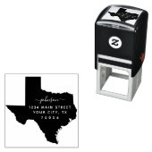 Texas retouradres aangepaste rubberen stempel (In situ)