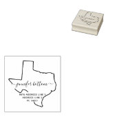 Texas retouradres bedrijf rubberstempel (Gestempeld)