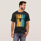 Texas Retro Afbeelding Cool Silhouet Longhorn Koe  T-shirt (Voorkant volledig)