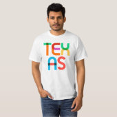 Texas  Retro Colorful 80s Pop Art T-shirt (Voorkant volledig)