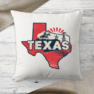 Texas Retro Kleur Thuisstaat Kussen