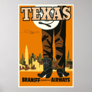 Texas Retro Reisposter Poster
