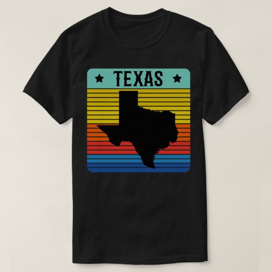 Texas  Retro Style State Texaan T-shirt (Design voorkant)
