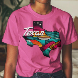 Texas Retro Sunset Lone Star State T-shirt