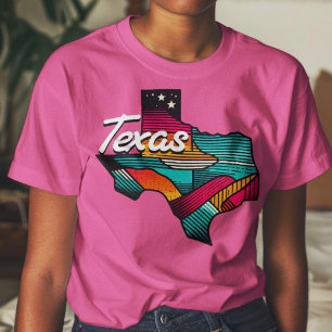 Texas Retro Sunset Lone Star State T-shirt