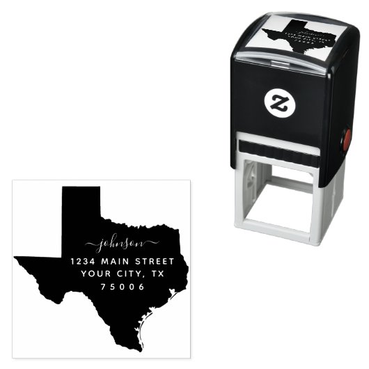 Texas Return Adres Aangepaste Rubber Stempel (In situ)