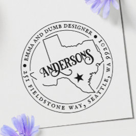 Texas Return Adres Stempel Zelfinkt ModernStempel