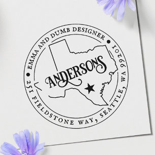 Texas Return Adres Stempel Zelfinkt ModernStempel